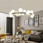 Plafonnier verre et laiton