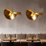 Plafonnier cuisine fleur doré – Image 2