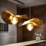 Plafonnier cuisine fleur doré – Image 3