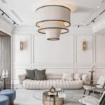 Plafonnier salon blanc