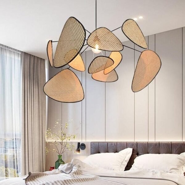 Grand luminaire plafonnier osier