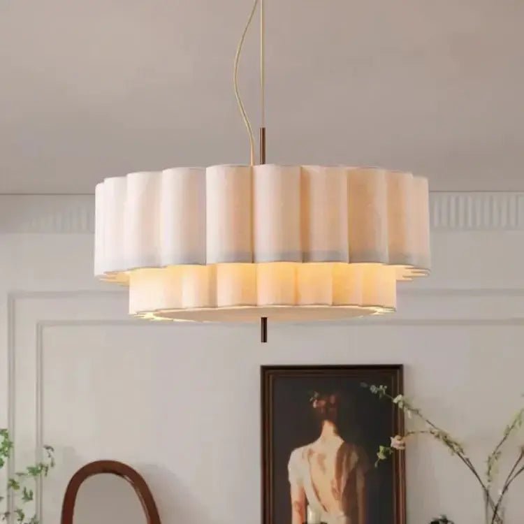 suspension-luminaire-blanc-creme-en-forme-de-cannele-moderne-861 Suspension plafonnier salon – Image 1