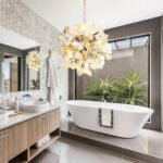 Plafonnier fleur arum verre blanc dépoli – Image 2