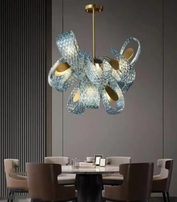 suspension luminaire en noeud bleu haut de gamme 507