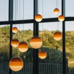 Plafonnier verre art deco