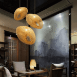 Luminaire plafonnier bambou