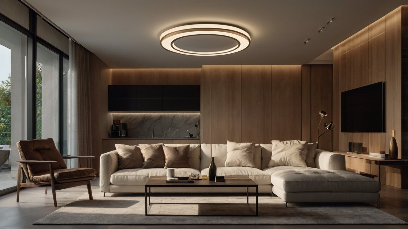 Leonardo Kino XL Ultrarealistic photograph of a modern LED cei 1 1 2