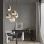 Suspension avec abat-jour en verre dépoli – Image 11