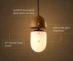 Suspension avec abat-jour en verre dépoli – Image 15