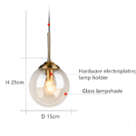 Suspension LED en verre nordique – Image 14