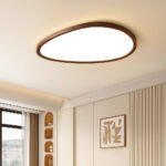 Plafonnier ultra fin en bois foncé – Image 6