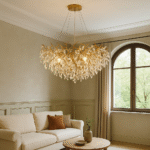 Lustre rond en cristal