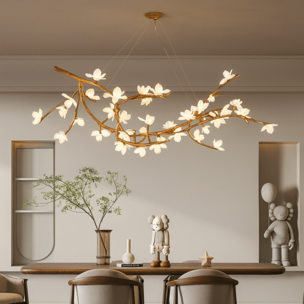 Lustre en branches d'arbre