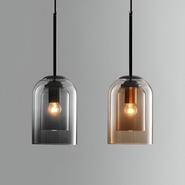 Suspension élégante à double verre