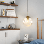 Suspension en verre gris Champagne – Image 5