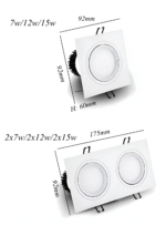 Plafonnier encastré carré LED – Image 24