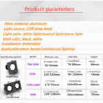Plafonnier encastré carré LED – Image 23