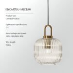 Suspension en verre nervuré nordique – Image 15