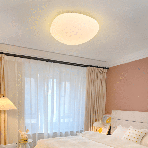 Plafonnier galet avec LED intégrée