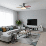 Plafonnier ventilateur coloré – Image 15