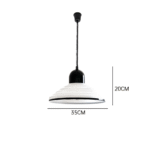 Suspension moderne en métal avec câble noir à ressorts – Image 6