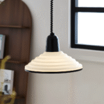 Suspension moderne en métal avec câble noir à ressorts – Image 2