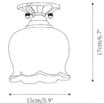 Plafonnier vintage en forme de fleur – Image 16