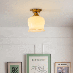 Plafonnier vintage en forme de fleur – Image 7