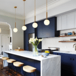 Suspension ronde en verre blanc