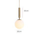Suspension ronde en verre blanc – Image 19