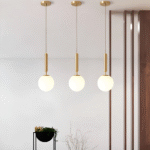 Suspension ronde en verre blanc – Image 12