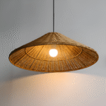 Suspension en rotin brun-beige – Image 9