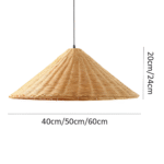 Suspension en rotin brun-beige – Image 5