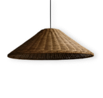 Suspension en rotin brun-beige – Image 8