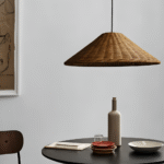 Suspension en rotin brun-beige – Image 11