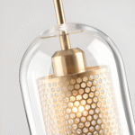 Suspension géométrique en verre avec motif alvéolé – Image 24