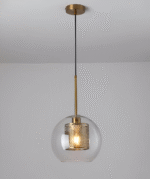 Suspension géométrique en verre avec motif alvéolé – Image 26