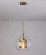 Suspension géométrique en verre avec motif alvéolé – Image 22