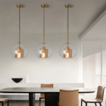 Suspension géométrique en verre avec motif alvéolé – Image 4