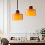 Suspension cylindrique en verre coloré – Image 36