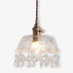 Suspension de luxe en Cristal et Laiton