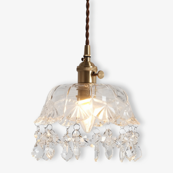 Suspension de luxe en Cristal et Laiton