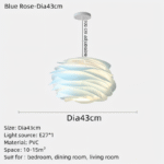 Suspension décorative en PVC avec motif floral et LED – Image 35