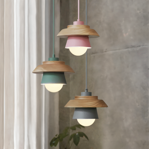 Suspension nordique style macaron