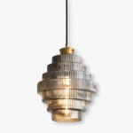 Suspension rétro en verre et laiton – Image 6