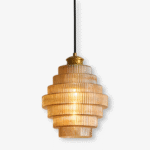 Suspension rétro en verre et laiton – Image 5