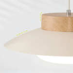 Suspension japonaise en forme de coupe couleur crème – Image 7