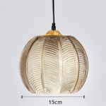 Suspension rétro moderne en verre strié – Image 10