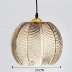 Suspension rétro moderne en verre strié – Image 16