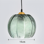 Suspension rétro moderne en verre strié – Image 17